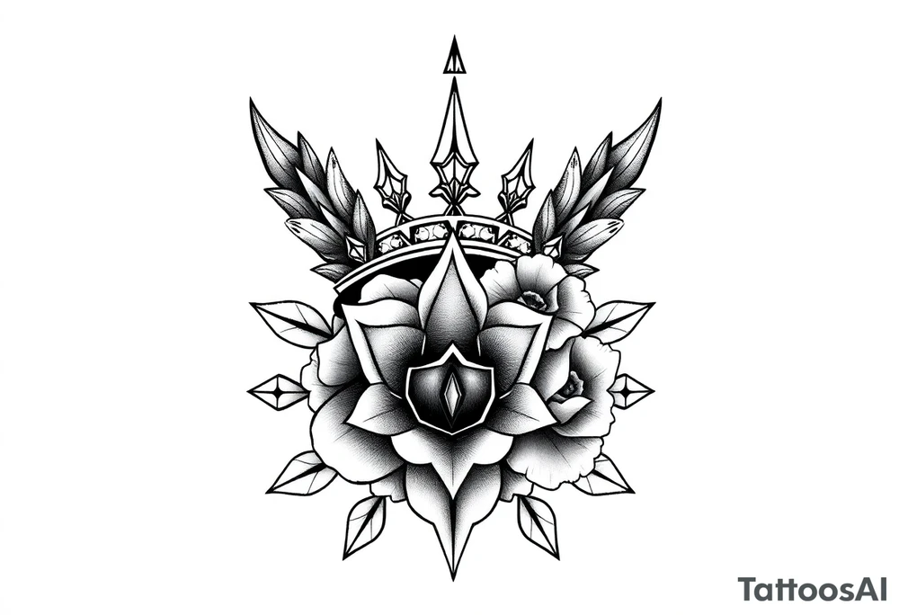 Majestic crown pineapple ,peach vagina,star anus ,diamonds tattoo idea