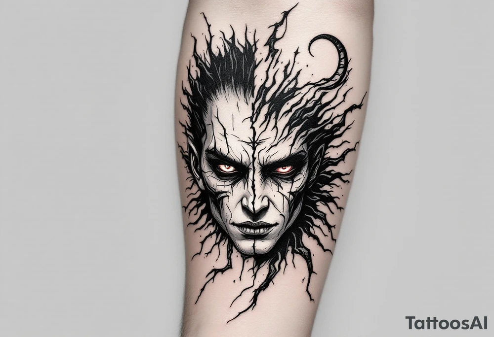Tattoo that represents the evil and good of humanity tattoo idea
