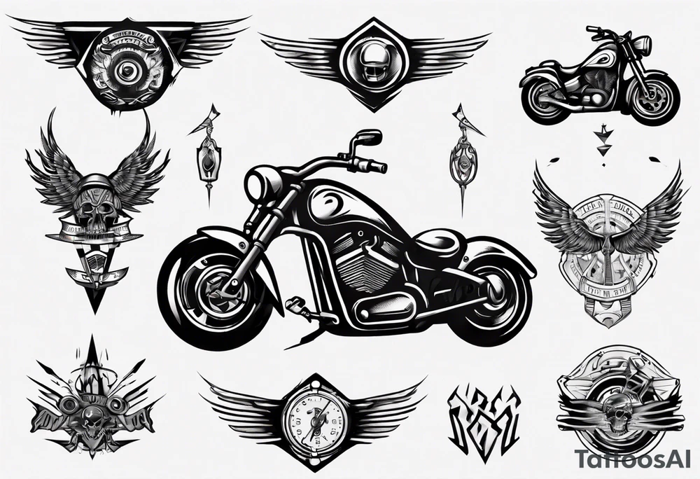 motorcycle handles tattoo idea