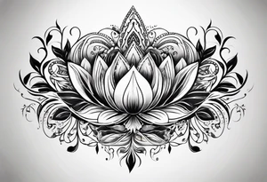 A thigh tattoo, symbol of strength and motherhood. tattoo idea