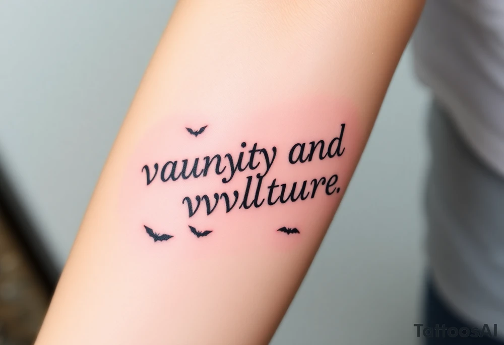vanity and vultures. Surrounded by little bats an vultures tattoo idea