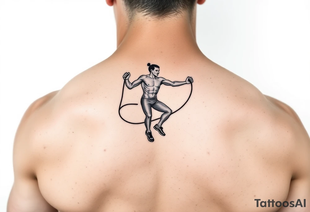 tattoo for fitness lovers, involve cardio and jumping rope tattoo idea