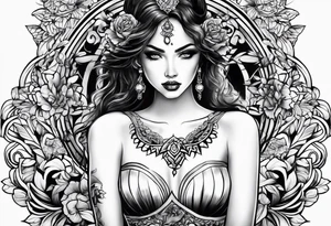 black and white tattoo idea