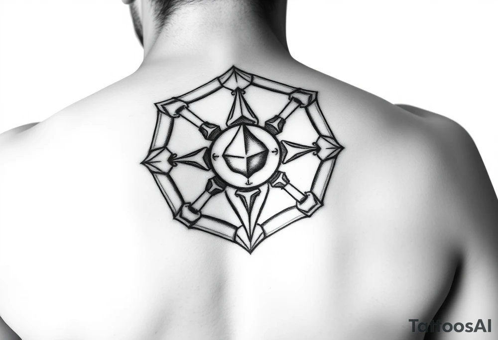 stone shield tattoo idea