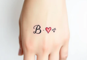 B with a heart tattoo idea
