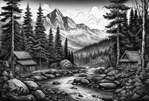 Dark Forest, Mine, Miner tattoo idea