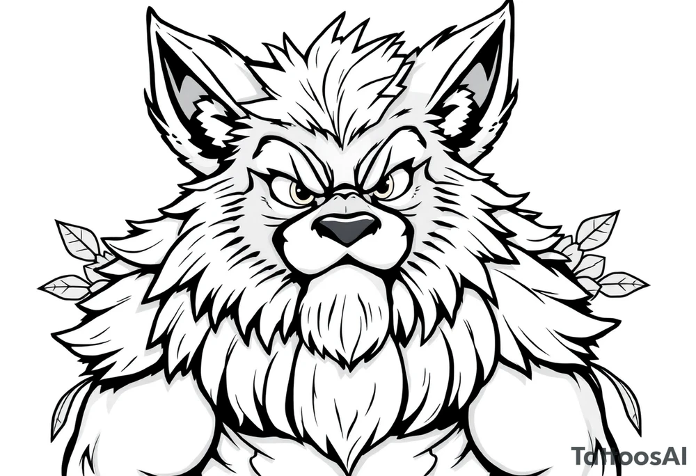 furry cartoon fursona ANTHROPOMORPHIC HUMAN masculine buff human cute tattoo idea