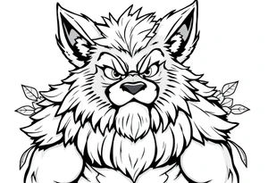 furry cartoon fursona ANTHROPOMORPHIC HUMAN masculine buff human cute tattoo idea