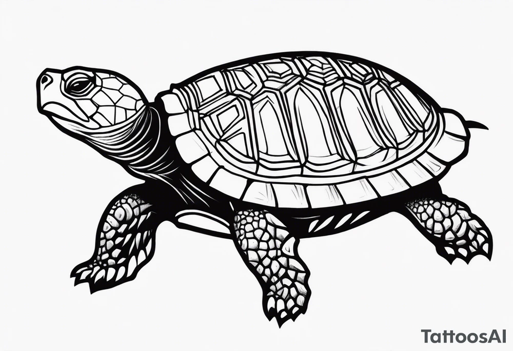 turtle with spikes on its shell tattoo idea