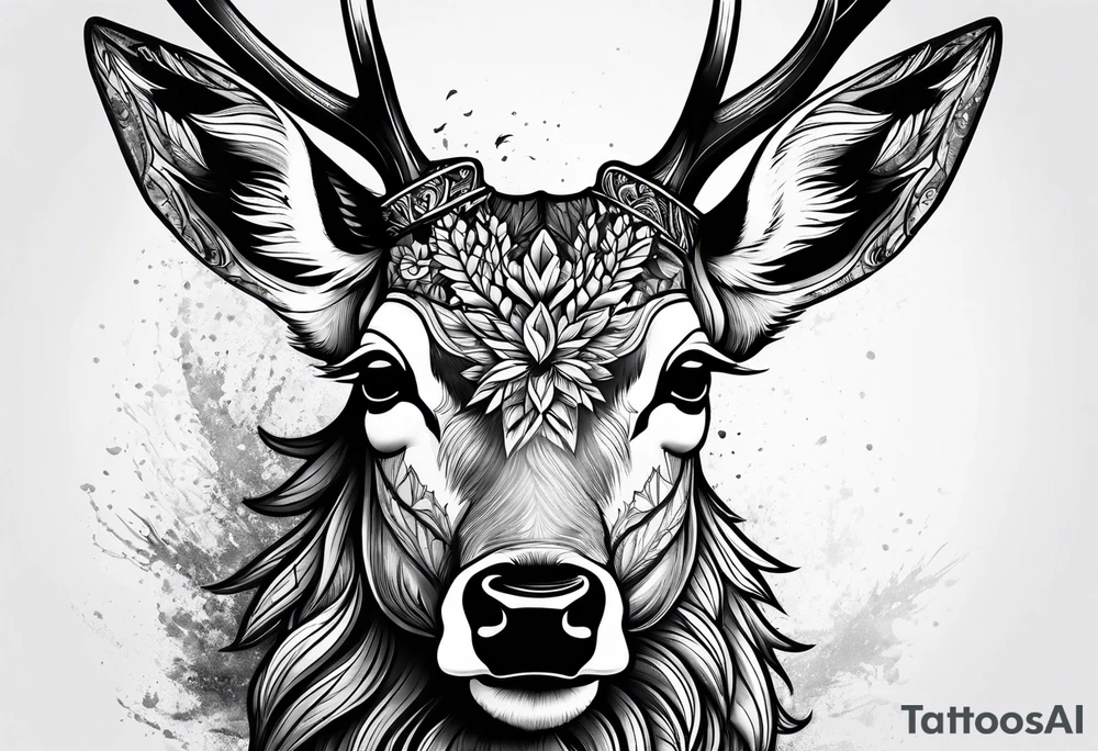 Deer buck tattoo idea