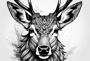 Deer buck tattoo idea