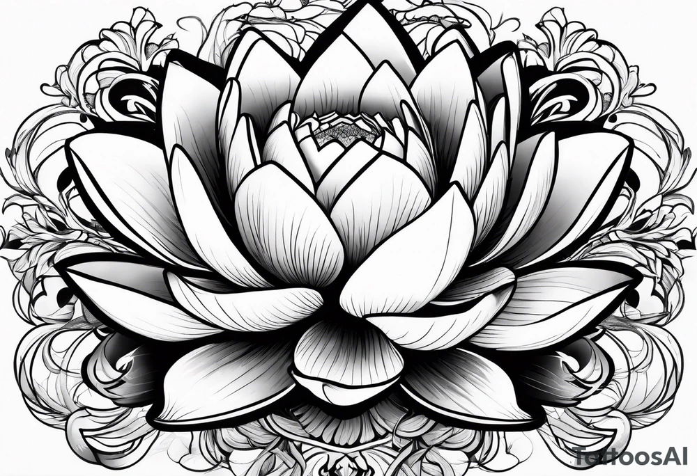 Lotus flower tattoo idea