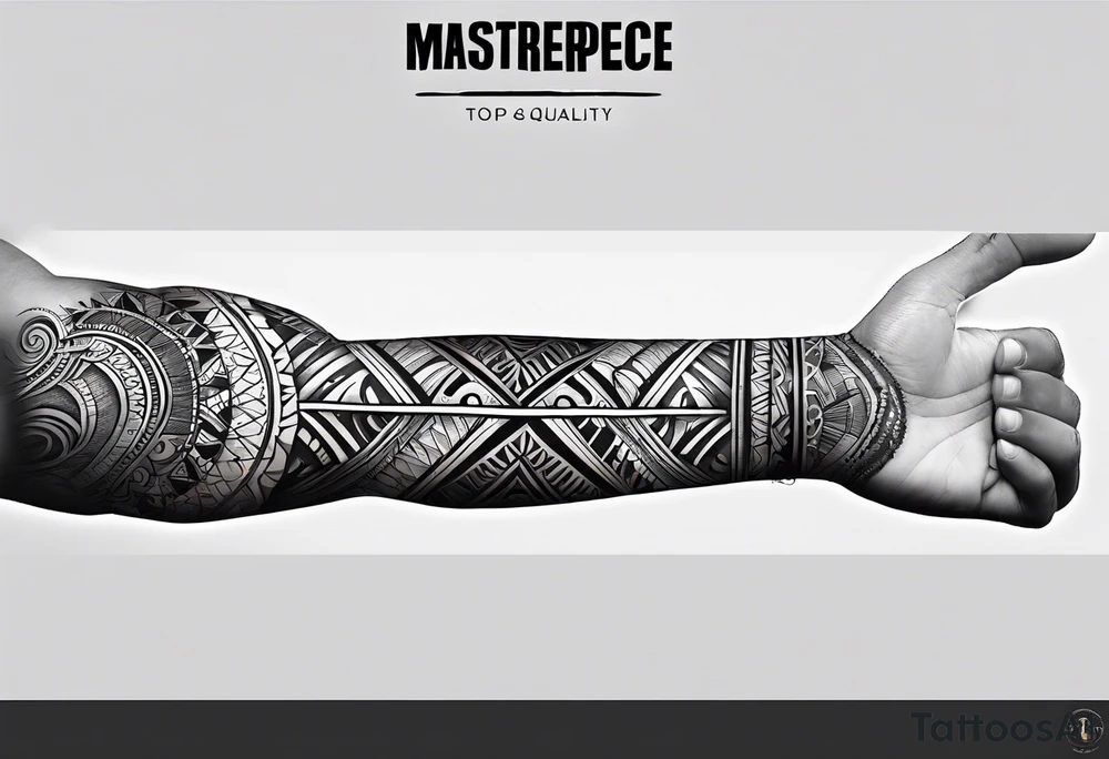 African tribal forearm tattoo idea