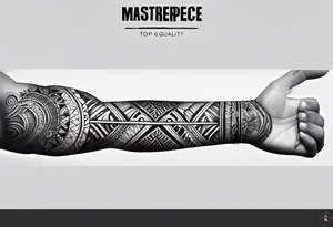 African tribal forearm tattoo idea