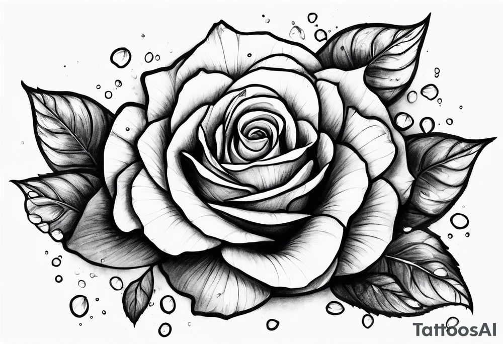 rose raining petals tattoo idea
