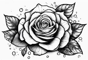 rose raining petals tattoo idea