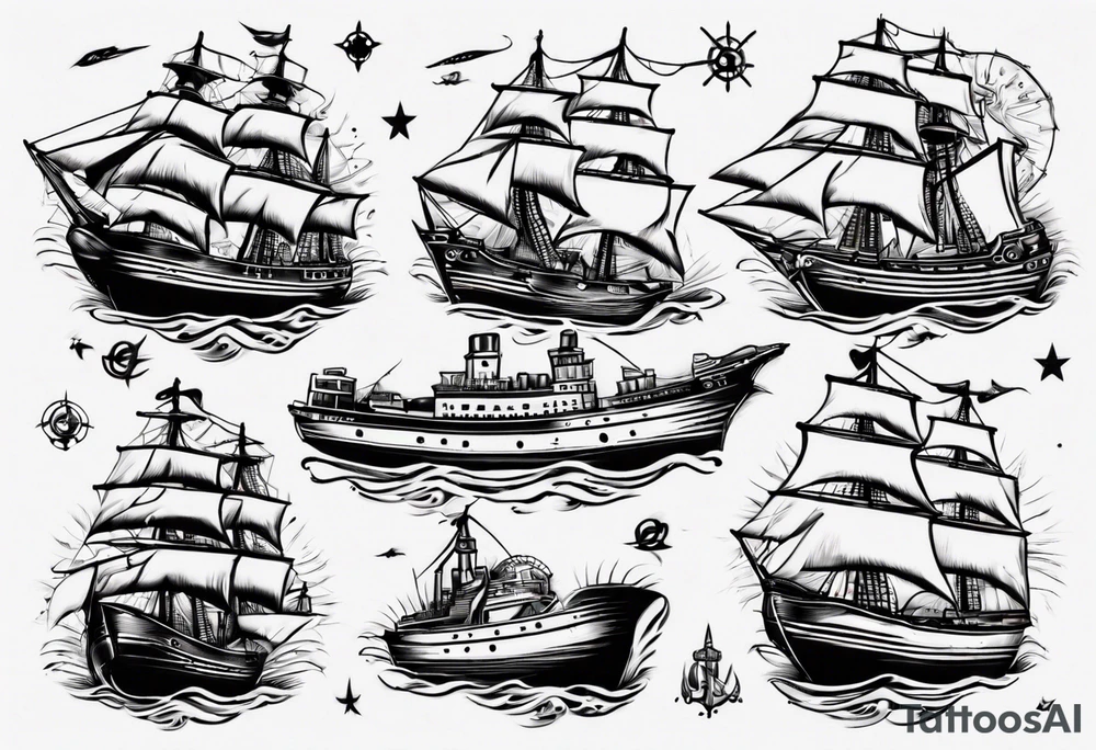 ships tattoo idea