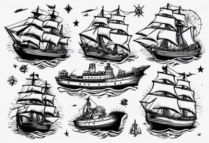 ships tattoo idea