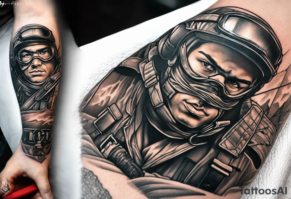 A military related forearm tattoo tattoo idea