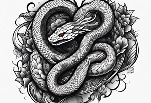 a snake wrapped around a heart tattoo idea