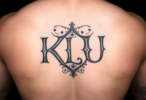 Disney inspired initials KLU for friends tattoo idea