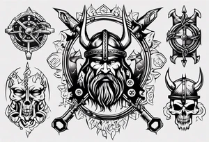 Viking mechanic tattoo idea