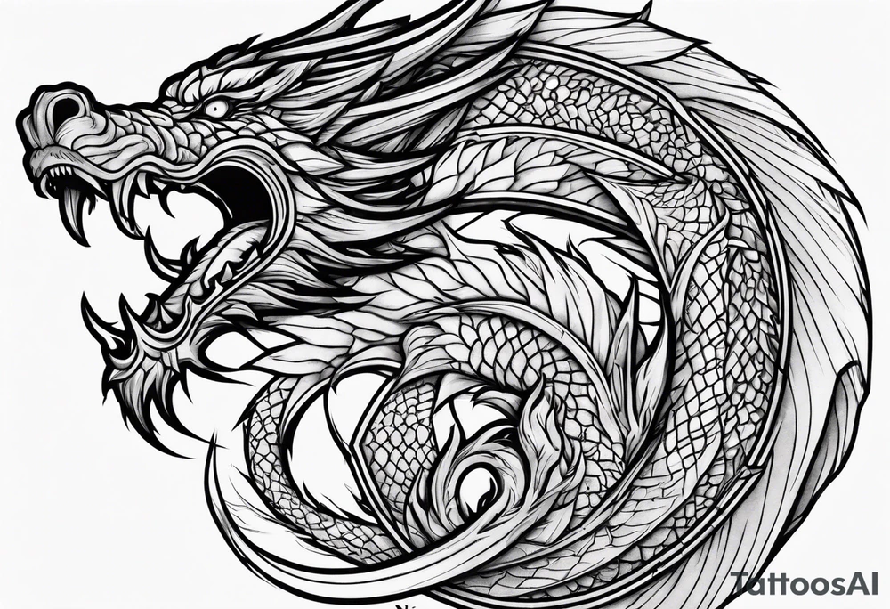 roaring dragons tattoo idea