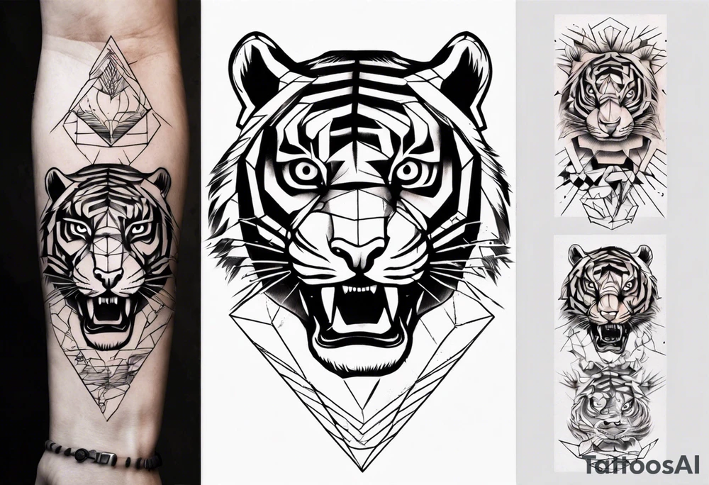 Electricity Tiger forearm tattoo tattoo idea
