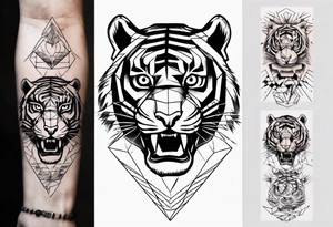 Electricity Tiger forearm tattoo tattoo idea
