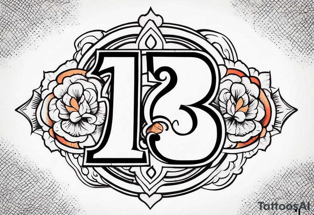 number "13" tattoo idea