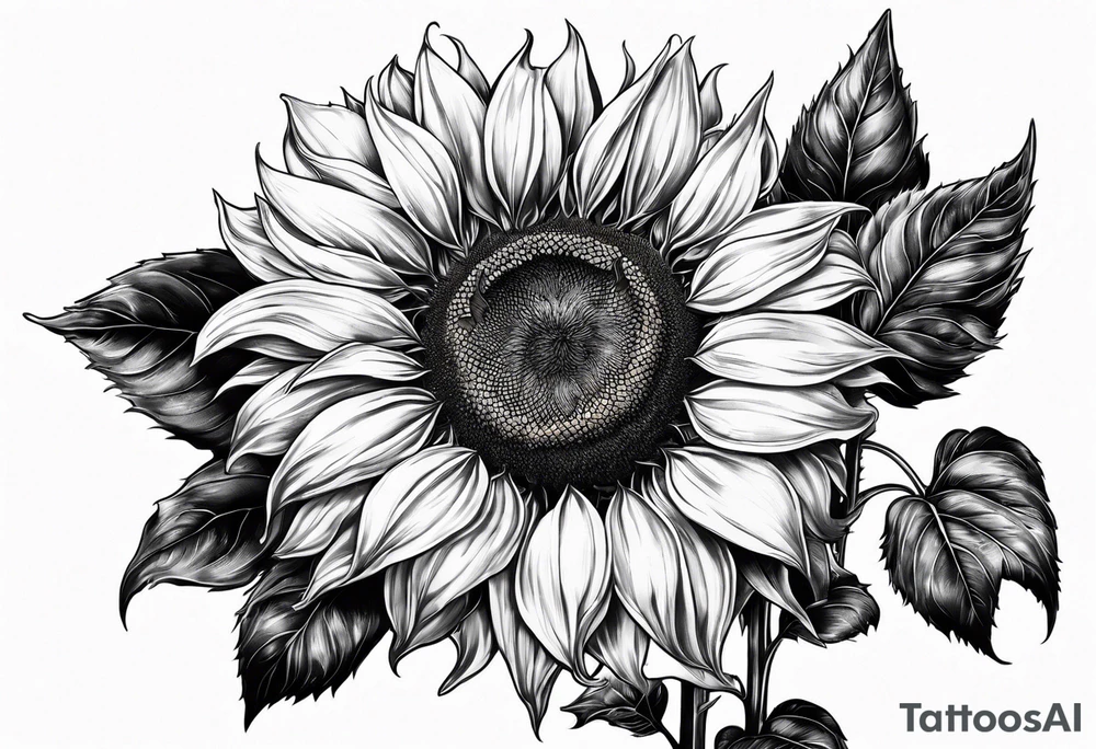 Sunflower for a male tattoo tattoo idea