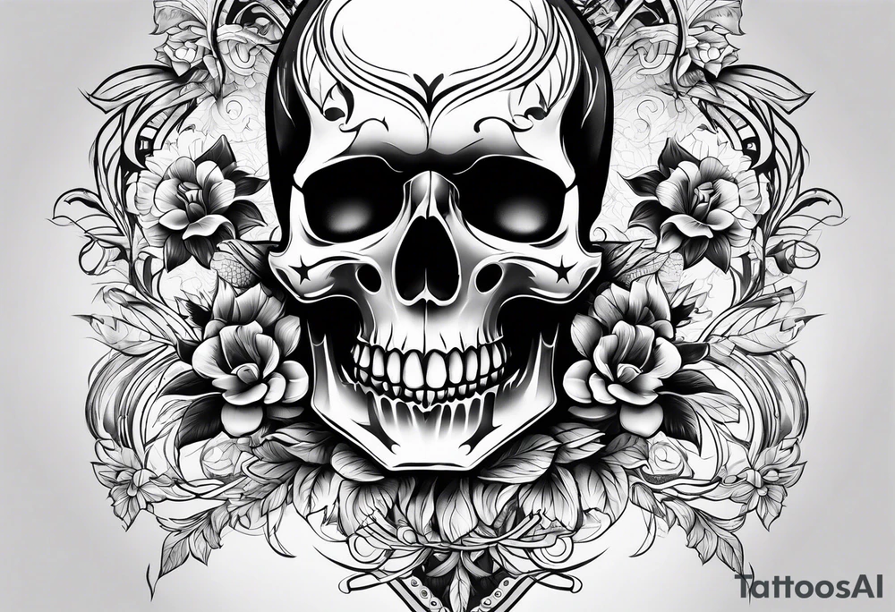 Skull tattoo idea