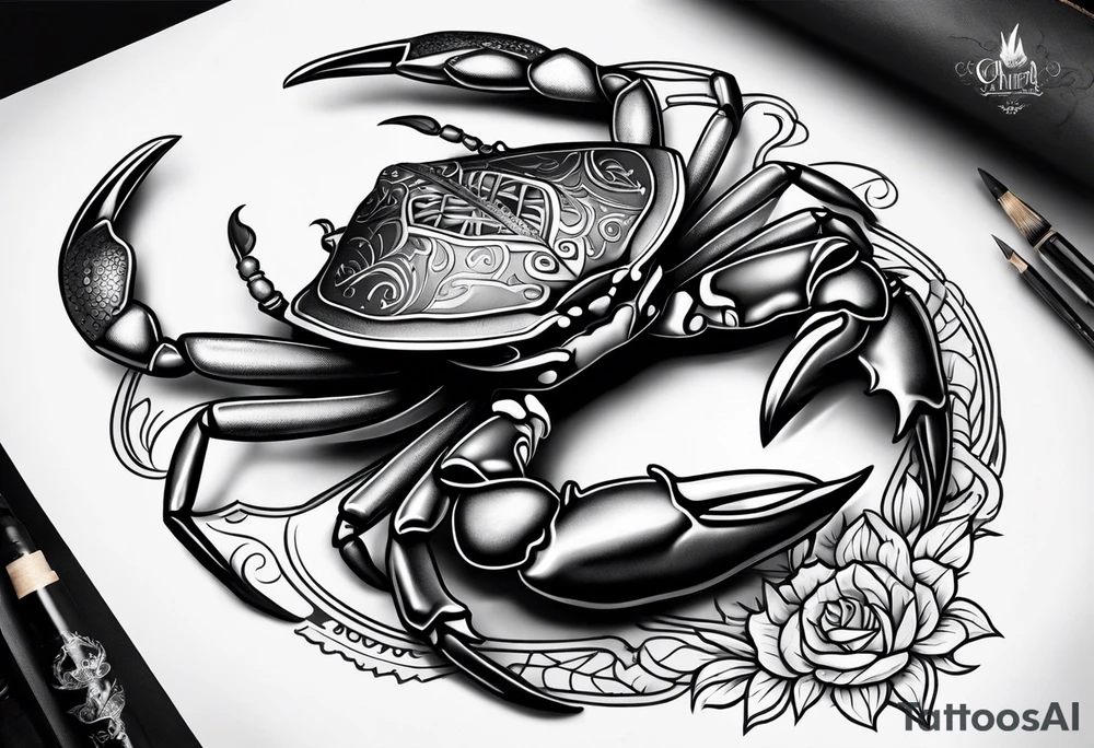 Crabs chicano tattoo idea