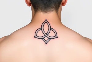 simple unqiue trinity knot for placement on the inner upper arm tattoo idea