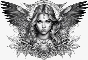 Innocence taken away by a brutal war and dark forces tattoo idea