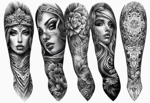 Full leg sleeve tattoo idea