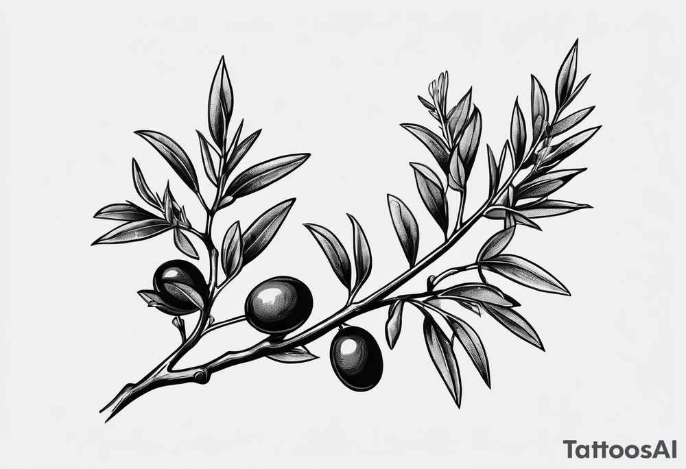 An olive branch wrap for the forearm that converts into a thorn crown at the bottom tattoo idea