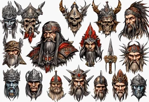 pagan warlord tattoo idea