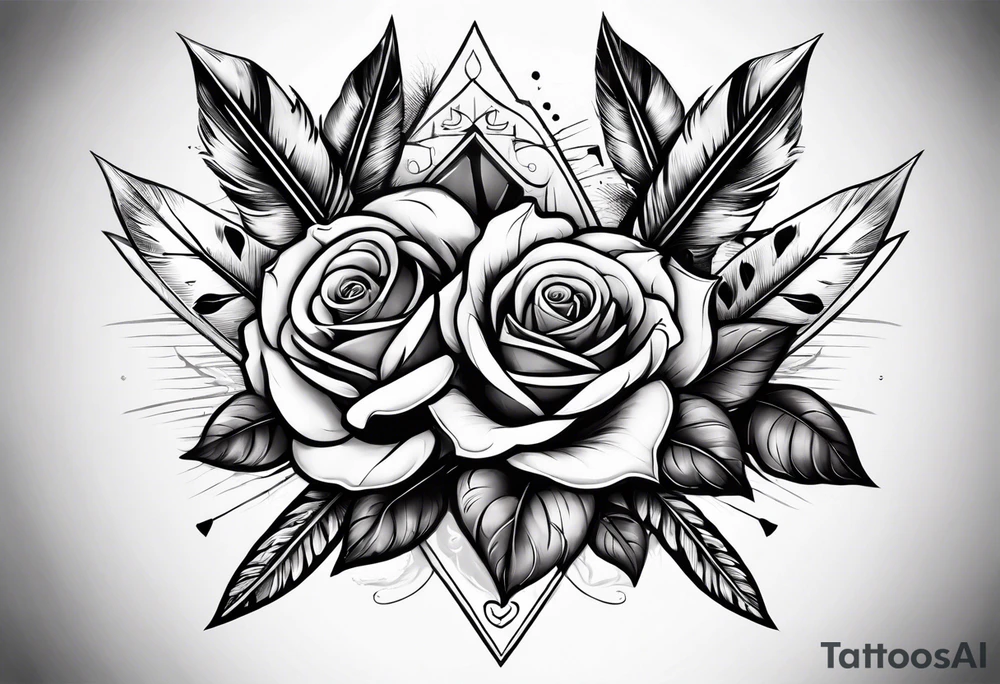 five Indian arrows going through a one rose for a forearm tattoo idea five Indian arrows going through a one rose for a forearm tattoo idea