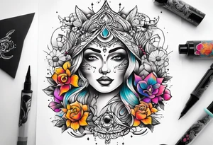 Family half sleeve tattoo idea