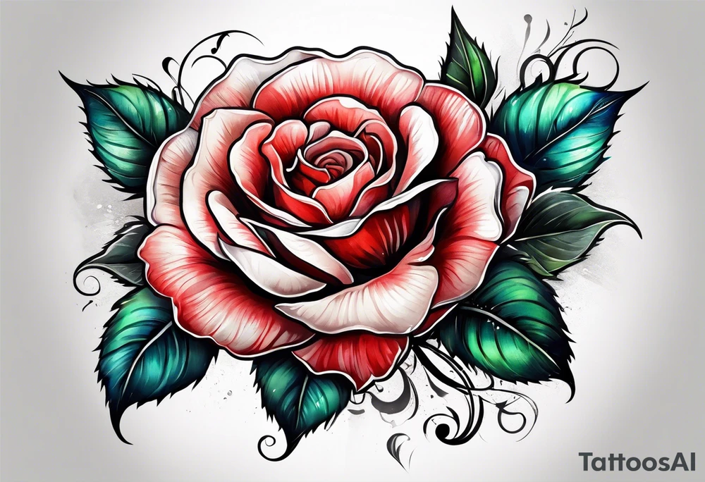 a red rose tattoo idea