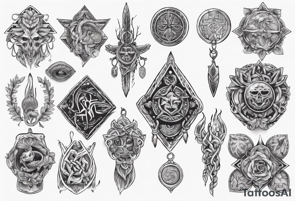 Slavic amulets tattoo idea