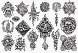 Slavic amulets tattoo idea