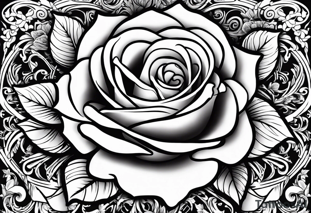 The word "LaRose" in beautiful lettering across my upper back sorrounded with roses tattoo idea