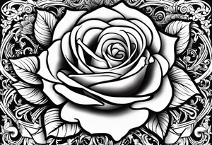 The word "LaRose" in beautiful lettering across my upper back sorrounded with roses tattoo idea