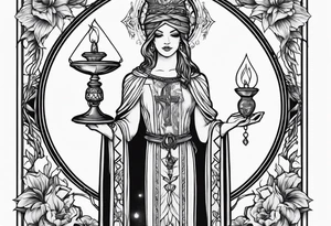 Neo traditional hanged man tarot tattoo idea