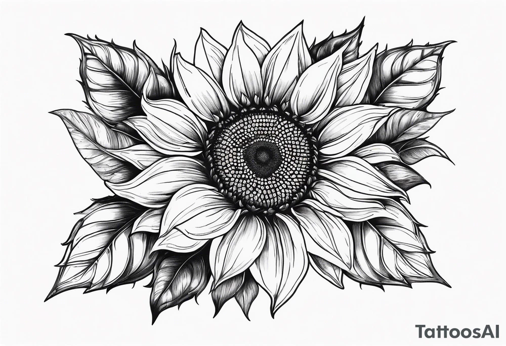 Sunflower tattoo idea