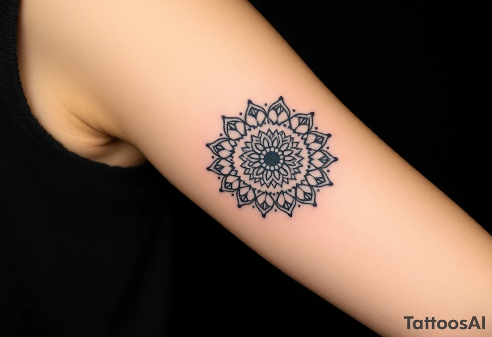 Ornamental mandela tattoo idea