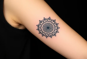Ornamental mandela tattoo idea