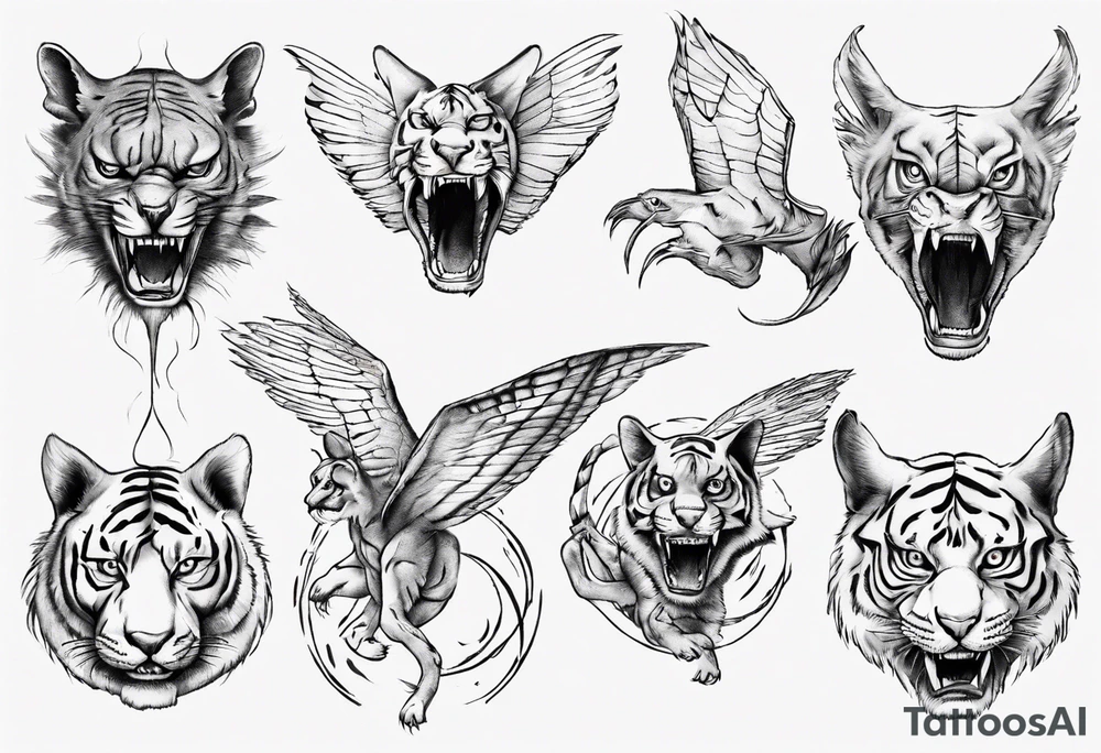 Flying tiger tattoo idea